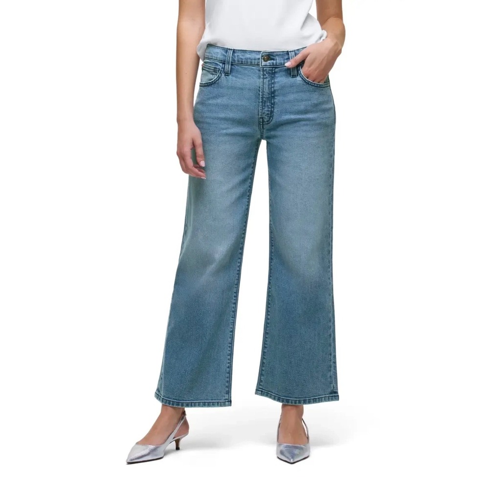 Hudson Rosalie Vak Wide Leg Ankle Medium Wash Denim Jeans Sz 29